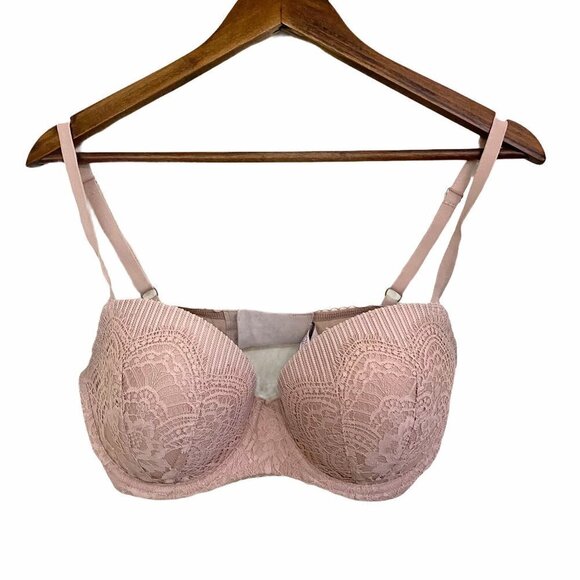 Victoria's Secret Women's Pink Dream Angels Lined Demi Lace Bra Size 34DD - Picture 1 of 8